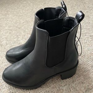 Black Low Heel Boots